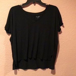 Black v-neck t-shirt